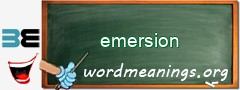 WordMeaning blackboard for emersion